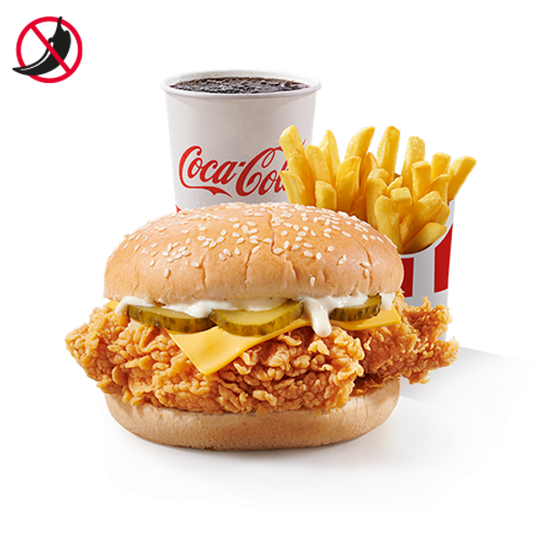 Meniu Dublu Crispy Burger cu Strips Nepicanți-kfc