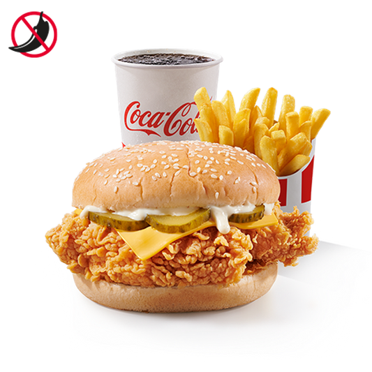 Meniu Dublu Crispy Burger cu Strips Nepicanți-kfc